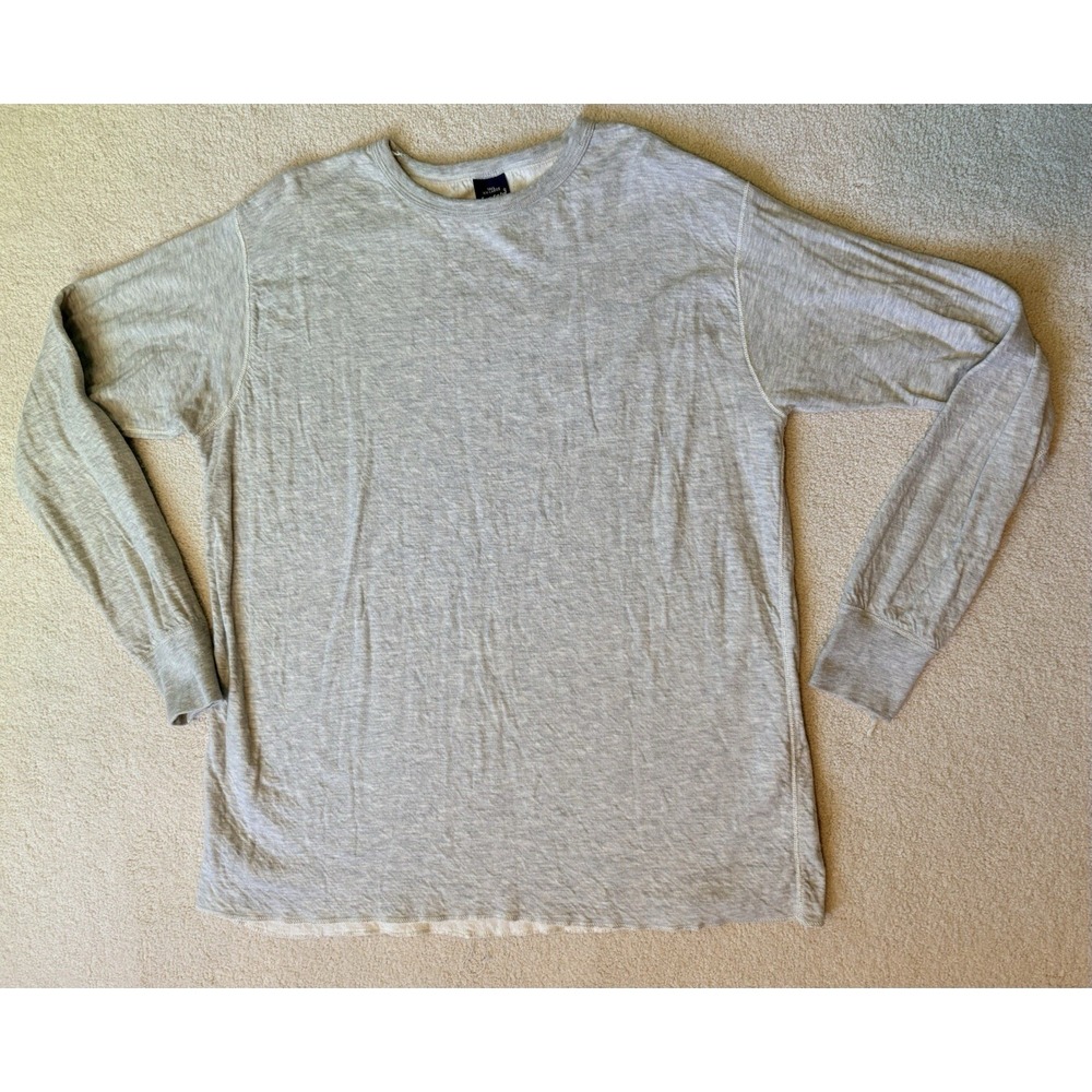 Vintage Duofold Thermal Base Layer Shirt Men Tall XXL Wool Cotton Gray Crewneck